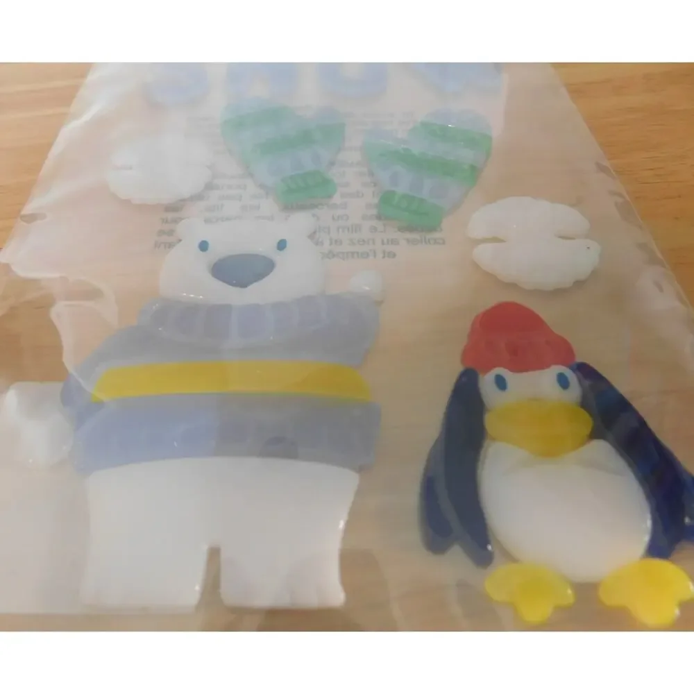 Christmas Polr Bear Penguin Window Gel Clings 28pcs Sticker Decorations